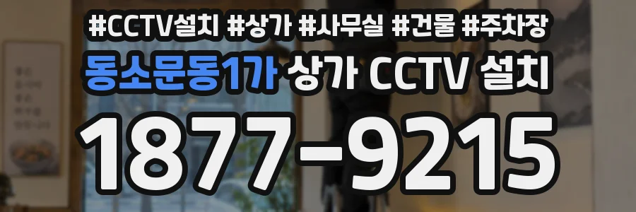 동소문동1가 상가 CCTV 설치