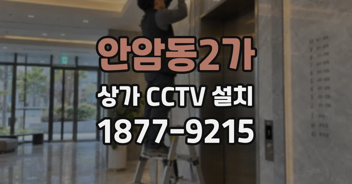 안암동2가 상가 CCTV 설치