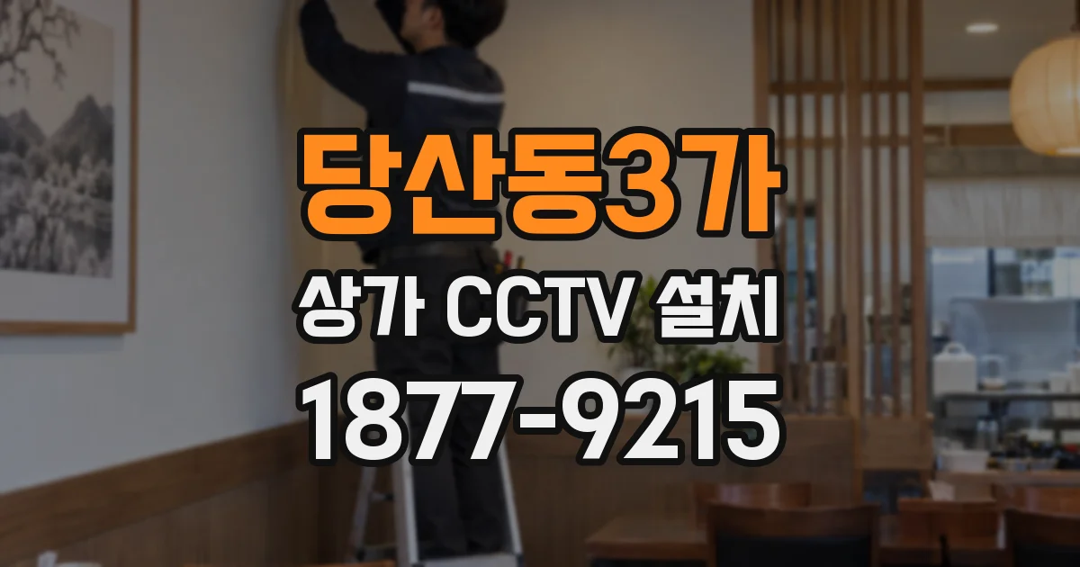 당산동3가 상가 CCTV 설치