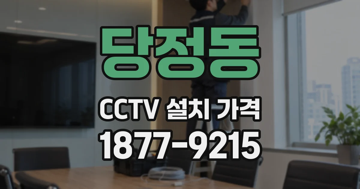 당정동 CCTV 설치 가격