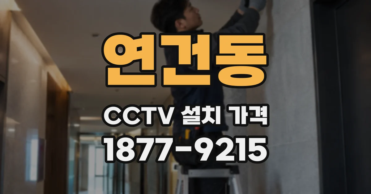 연건동 CCTV 설치 가격