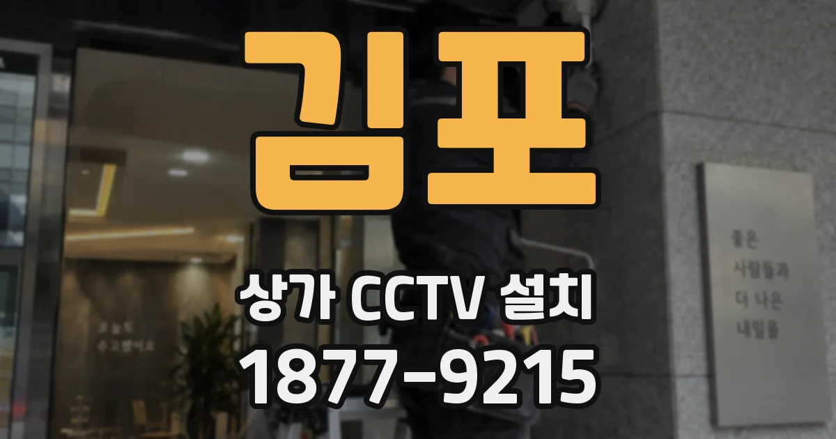김포 상가 CCTV 설치
