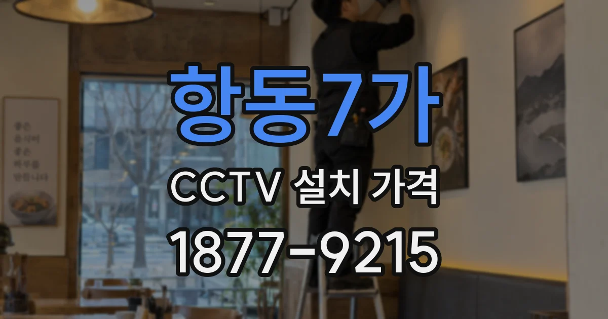 항동7가 CCTV 설치 가격
