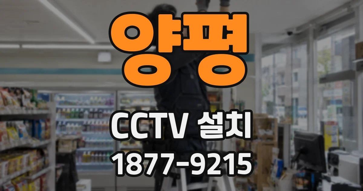양평 CCTV 설치