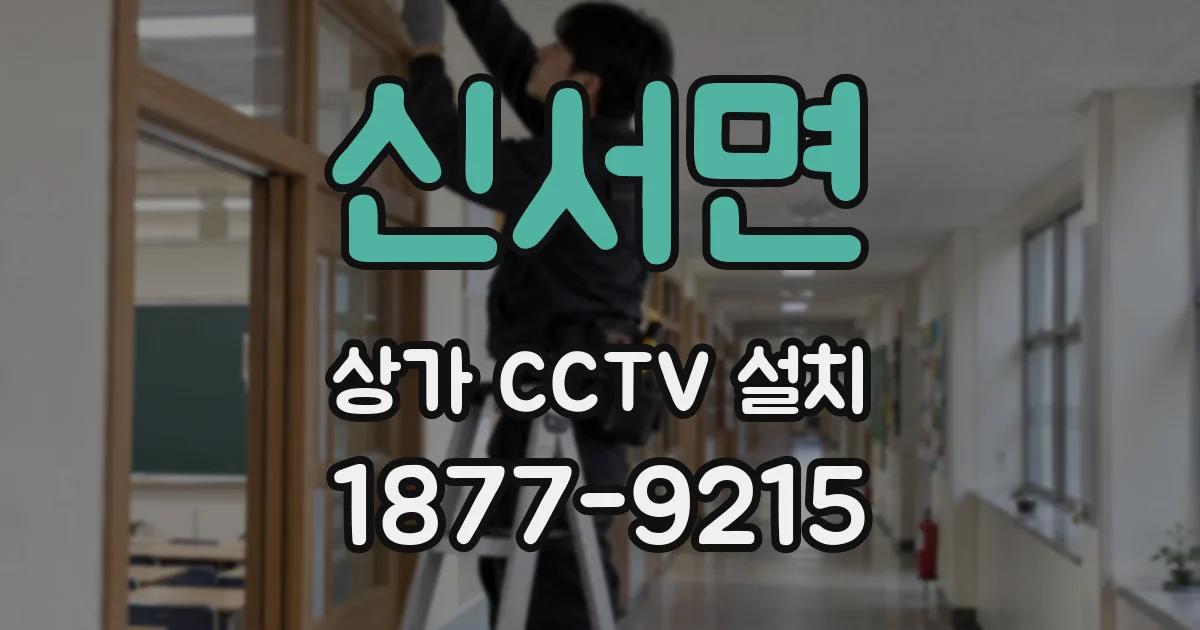 신서면 상가 CCTV 설치