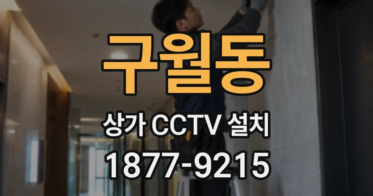 구월동 상가 CCTV 설치