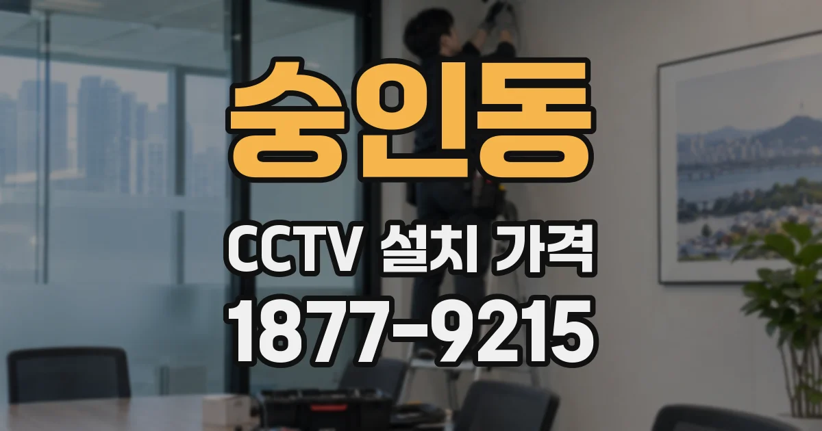 숭인동 CCTV 설치 가격