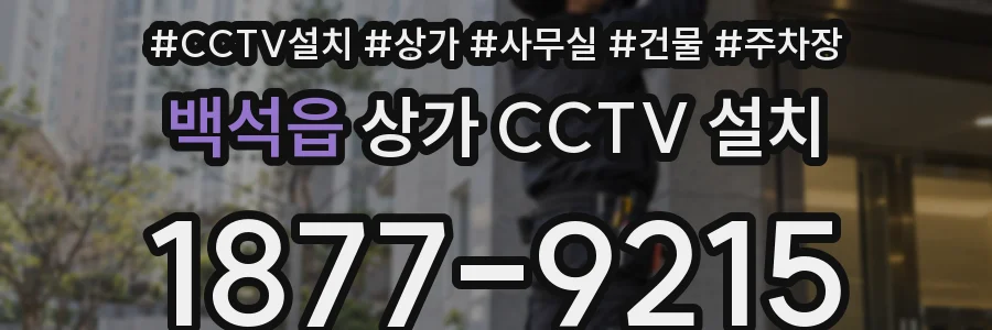 백석읍 상가 CCTV 설치