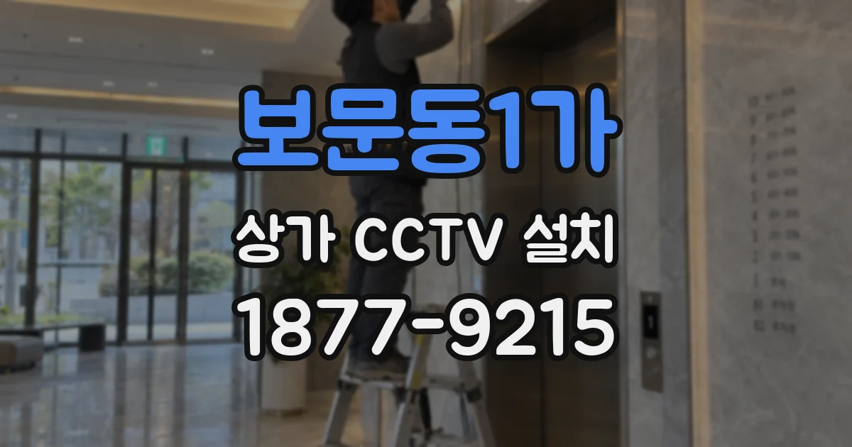 보문동1가 상가 CCTV 설치