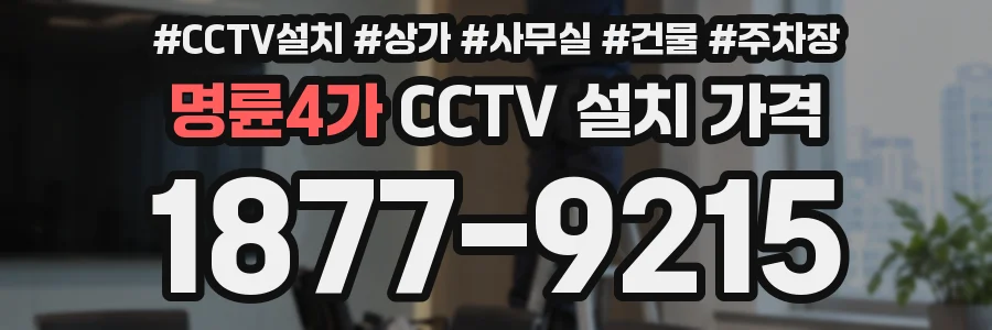 명륜4가 CCTV 설치 가격