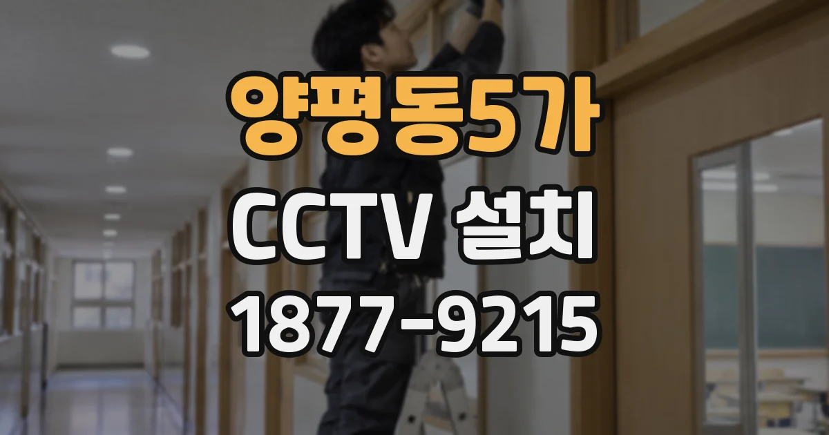 양평동5가 CCTV 설치