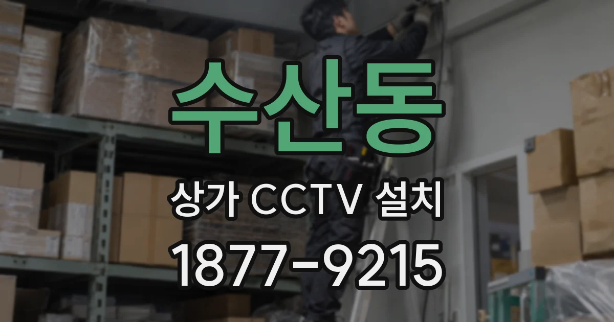 수산동 상가 CCTV 설치
