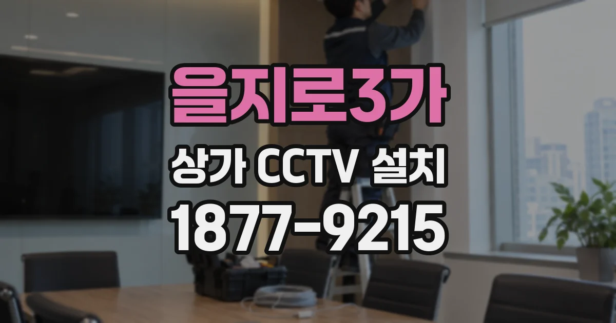 을지로3가 상가 CCTV 설치