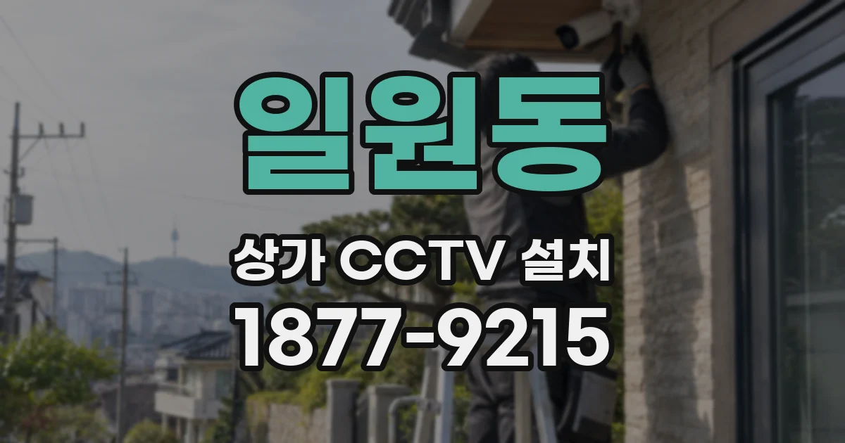 일원동 상가 CCTV 설치