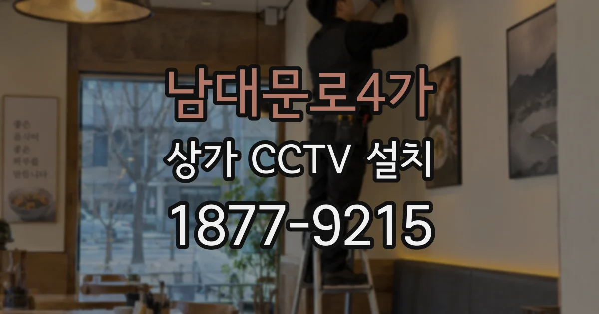 남대문로4가 상가 CCTV 설치