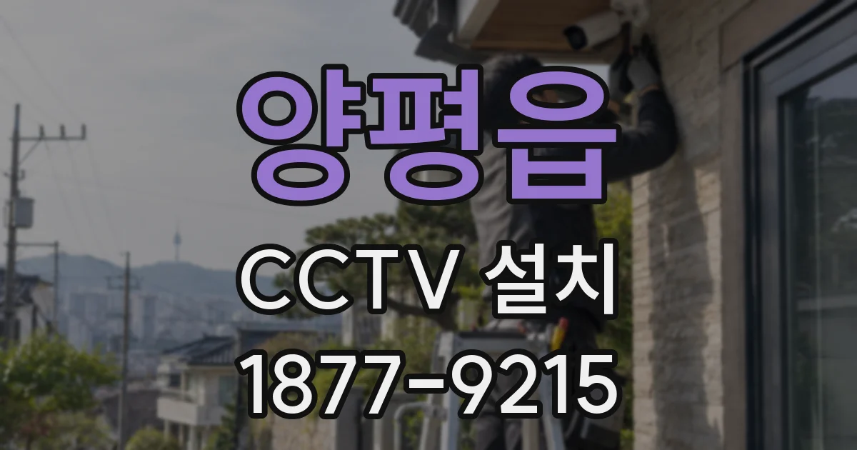 양평읍 CCTV 설치