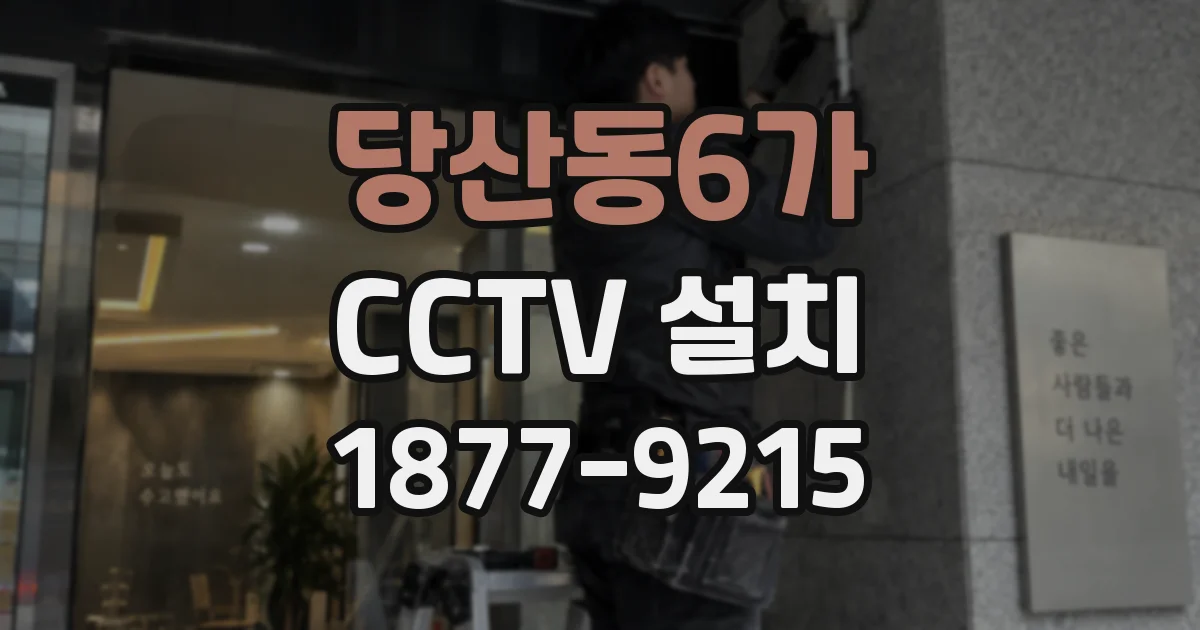 당산동6가 CCTV 설치