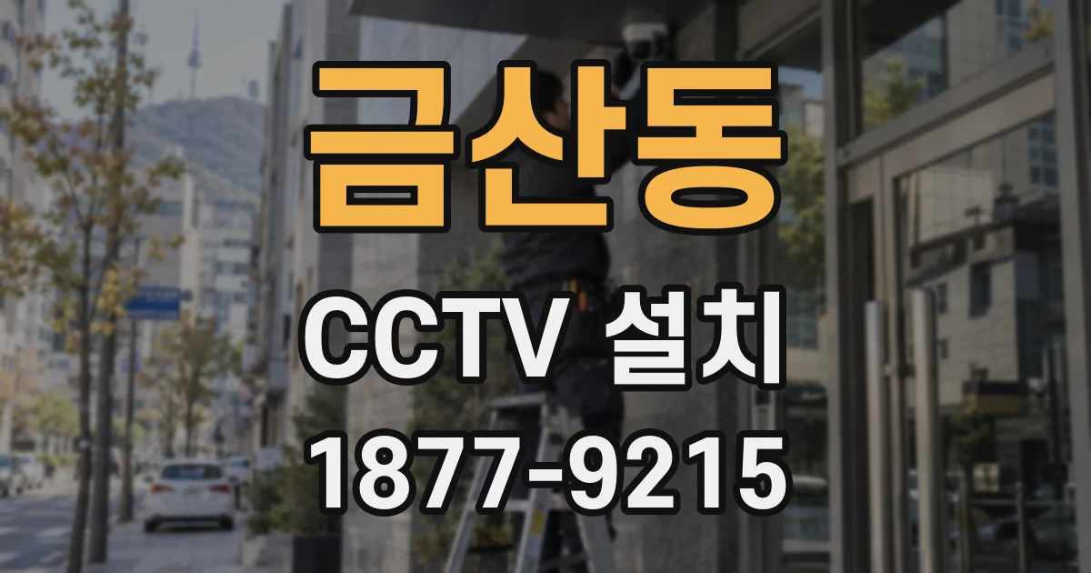 금산동 CCTV 설치