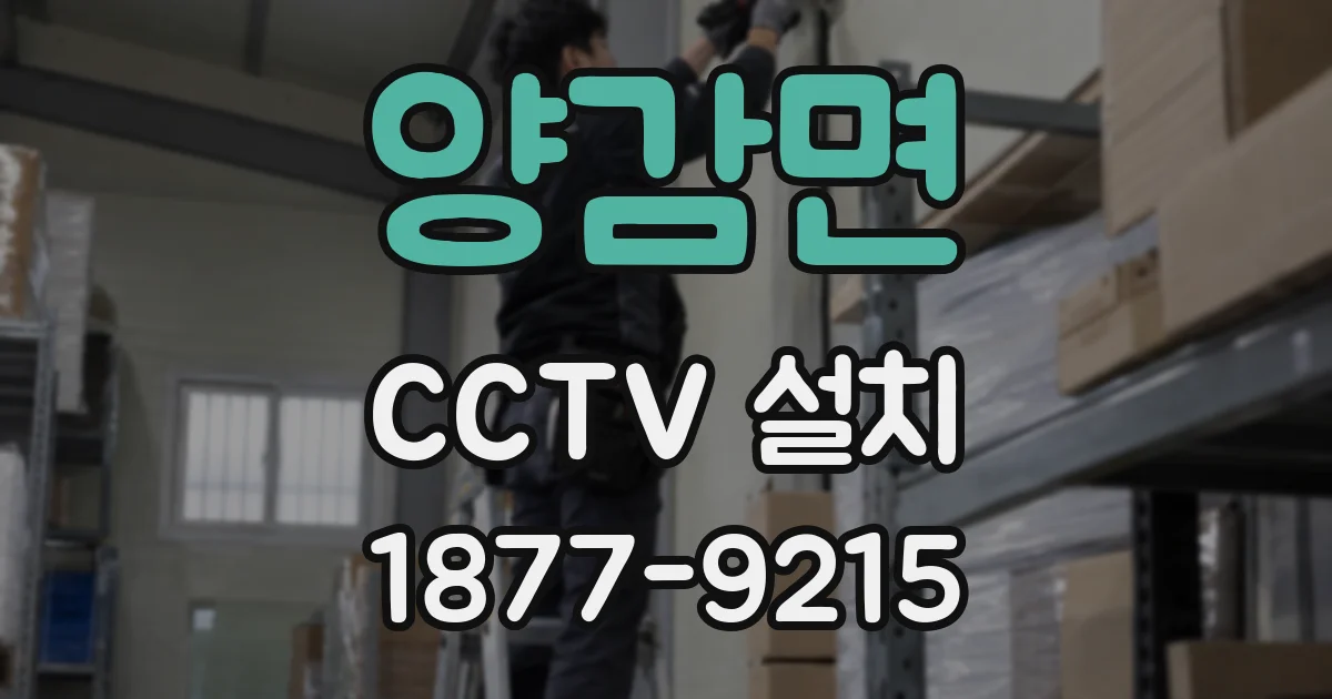 양감면 CCTV 설치