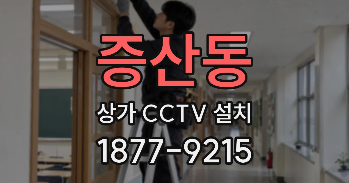 증산동 상가 CCTV 설치