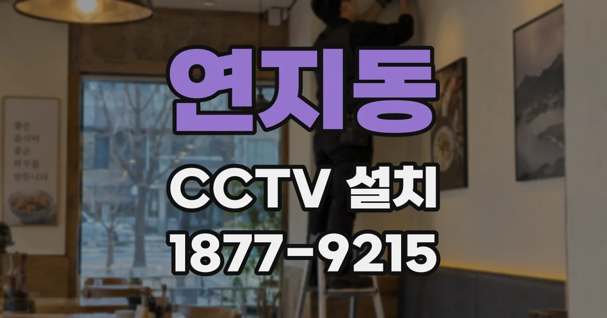 연지동 CCTV 설치