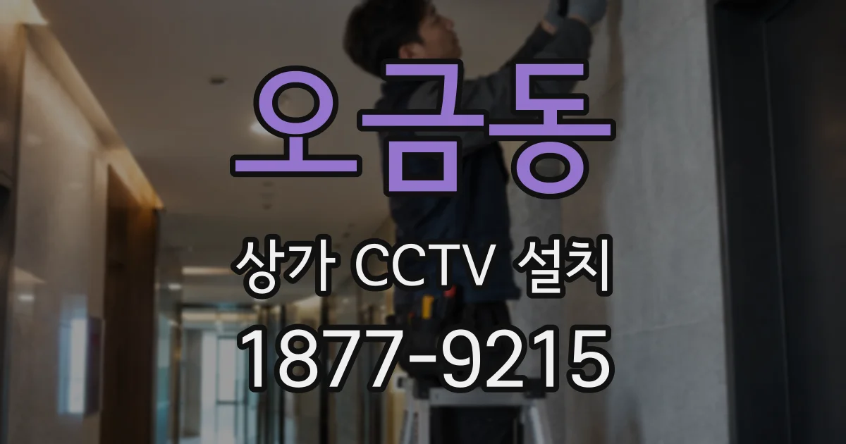 오금동 상가 CCTV 설치