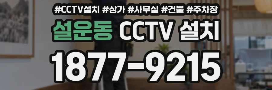 설운동 CCTV 설치