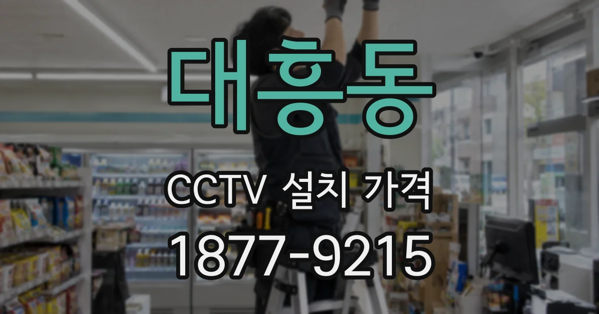 대흥동 CCTV 설치 가격