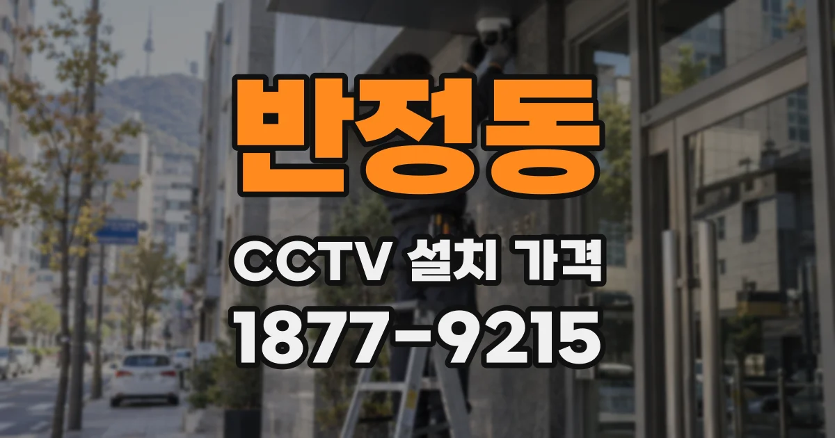 반정동 CCTV 설치 가격