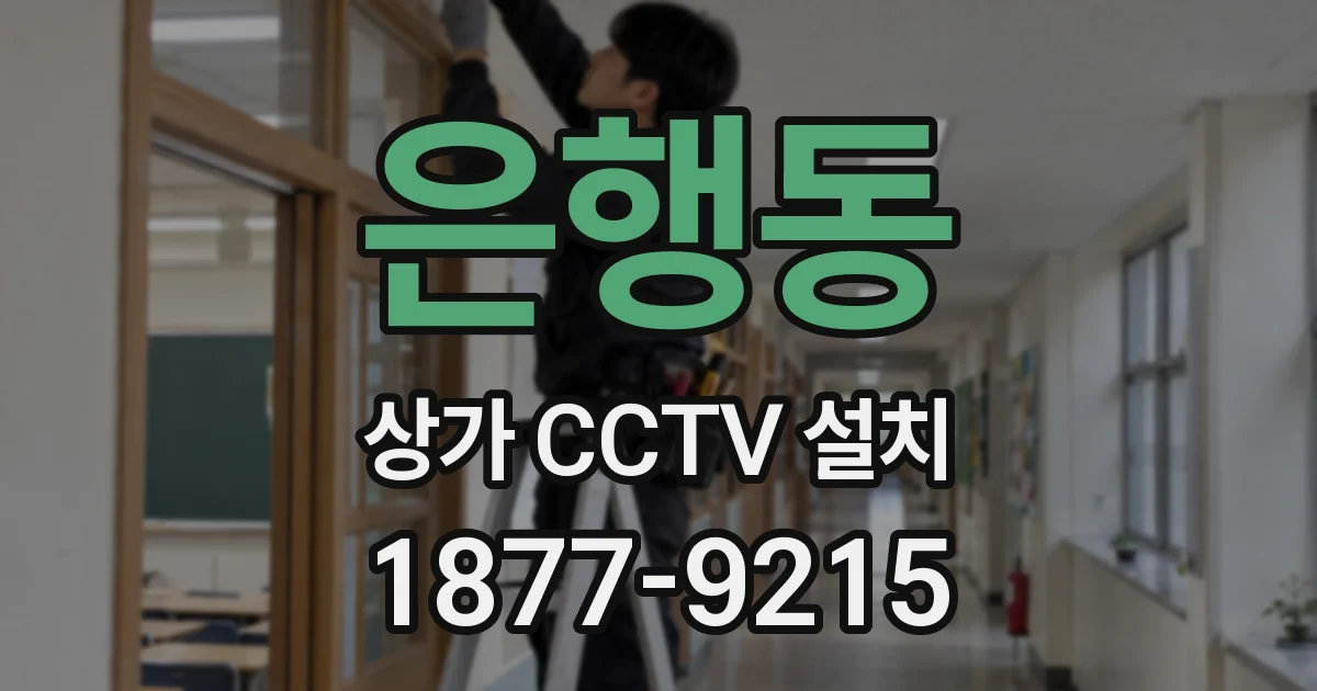 은행동 상가 CCTV 설치