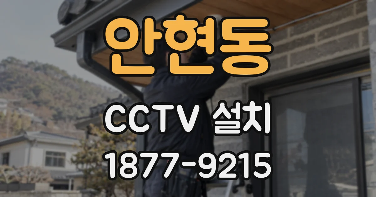 안현동 CCTV 설치