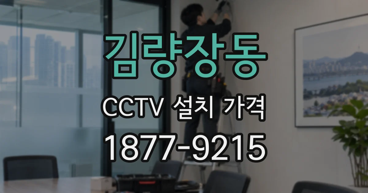 김량장동 CCTV 설치 가격