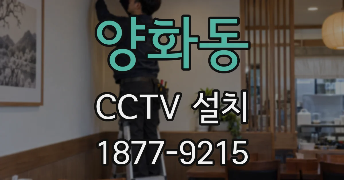 양화동 CCTV 설치