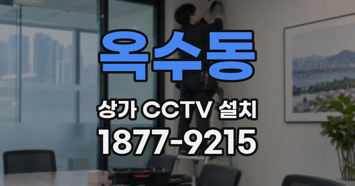 옥수동 상가 CCTV 설치