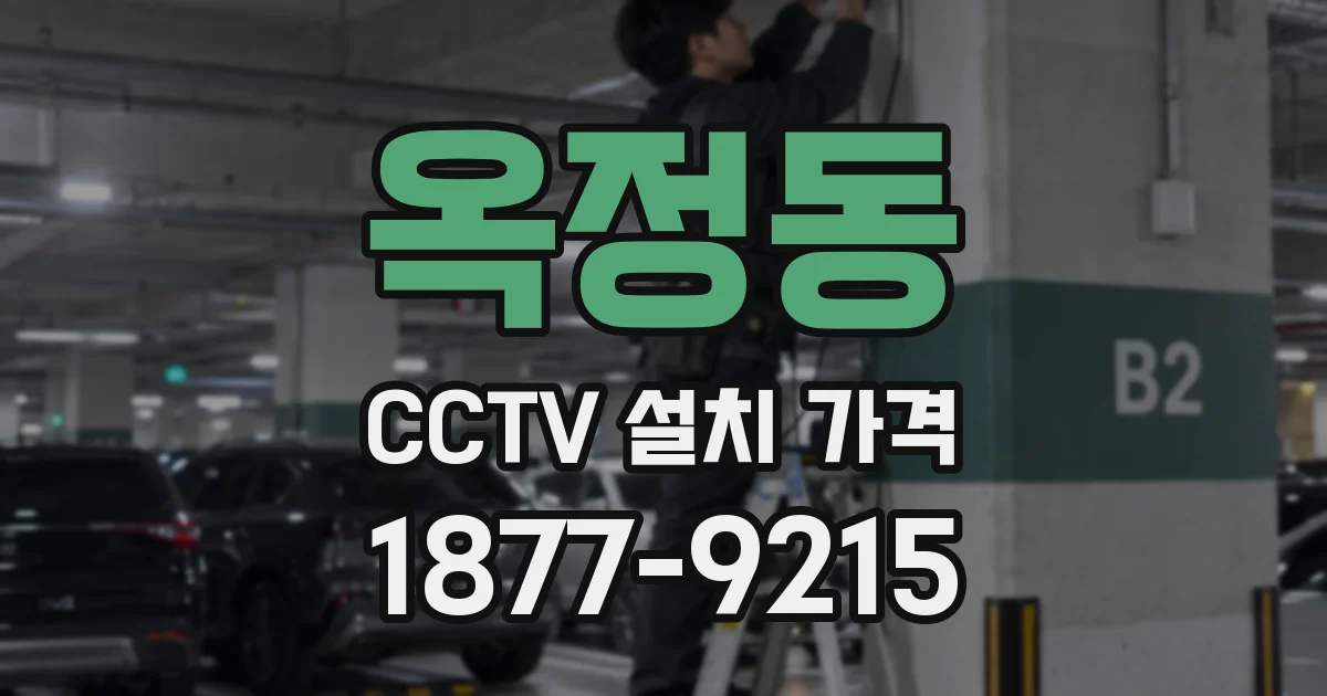 옥정동 CCTV 설치 가격