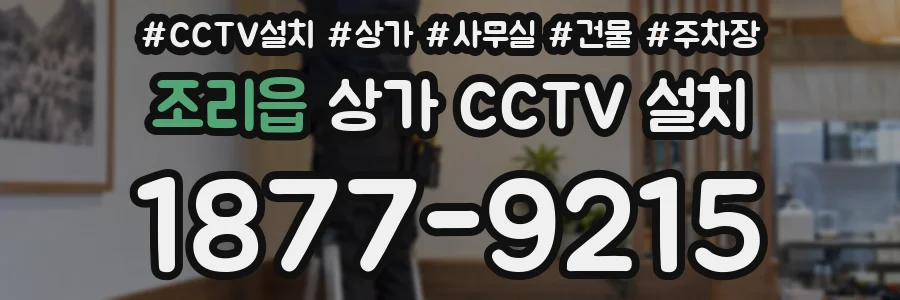 조리읍 상가 CCTV 설치
