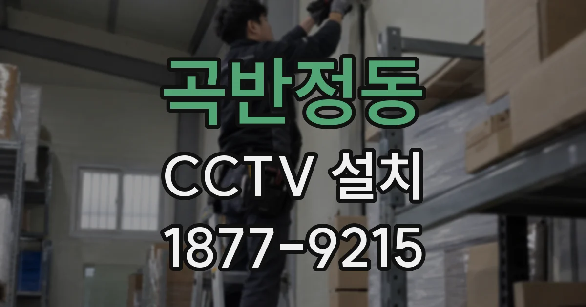곡반정동 CCTV 설치