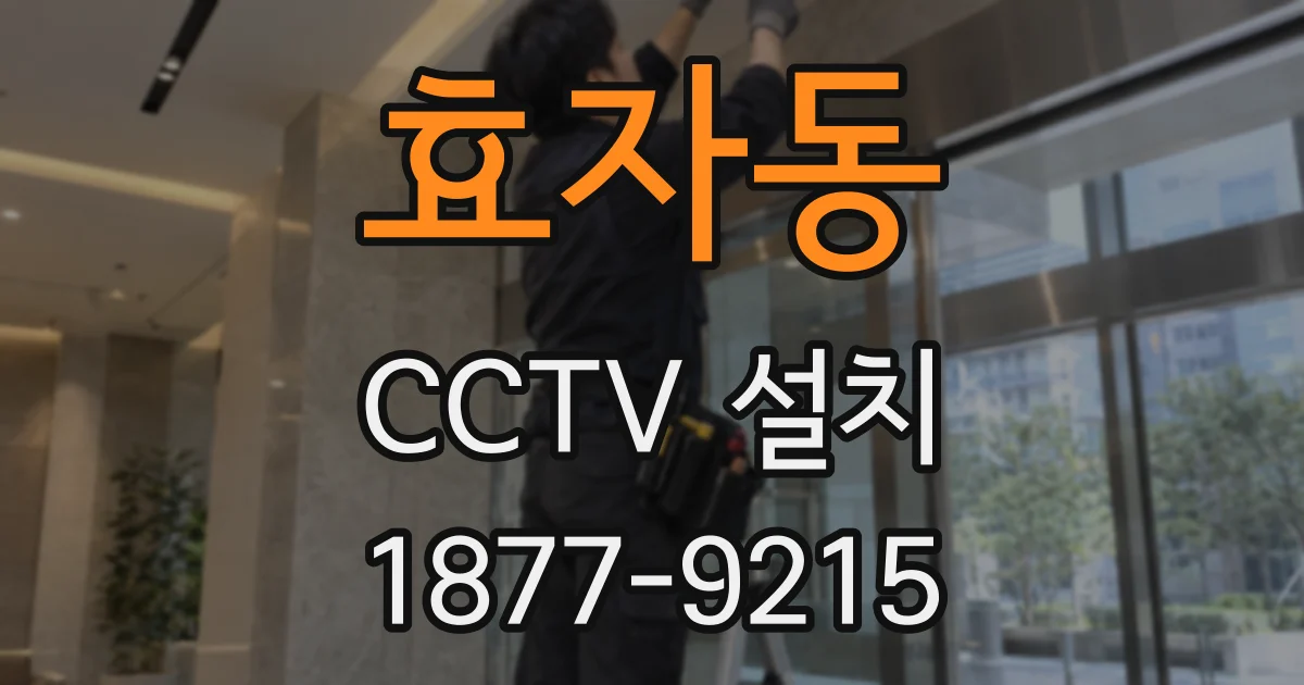 효자동 CCTV 설치