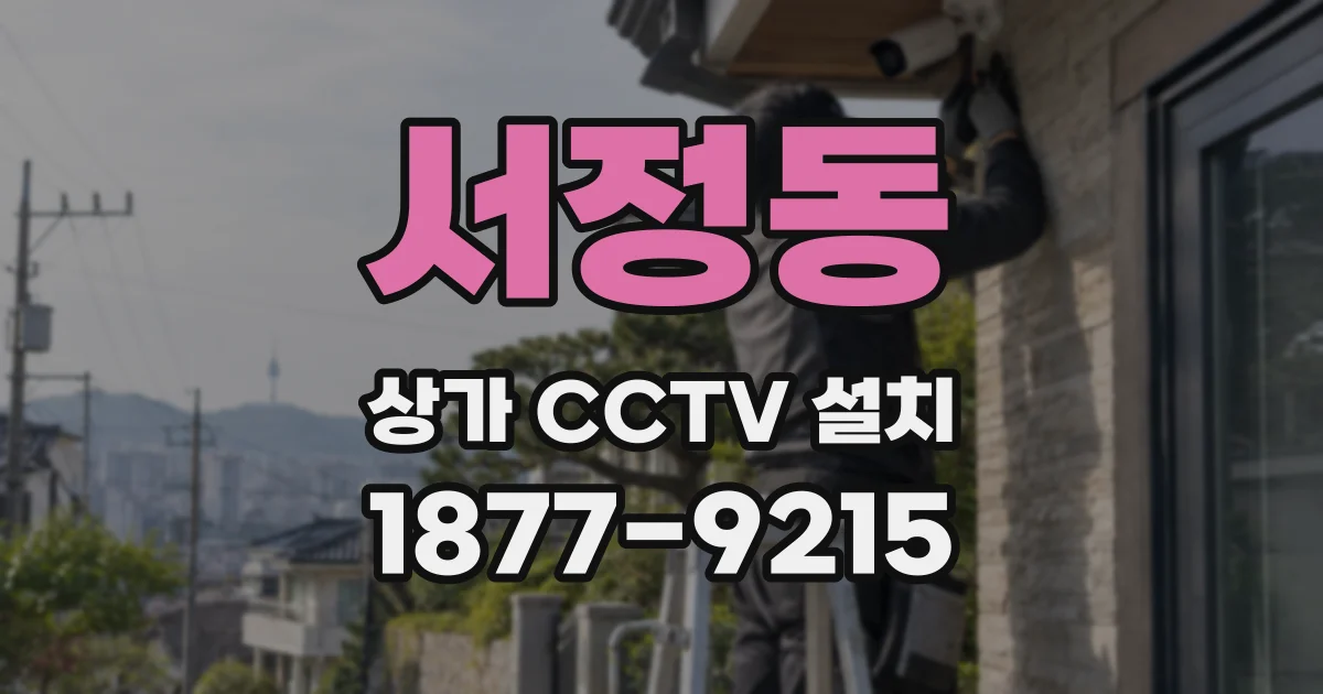 서정동 상가 CCTV 설치