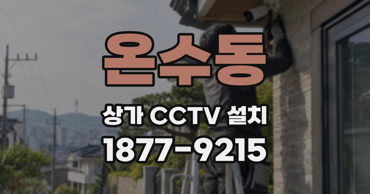 온수동 상가 CCTV 설치
