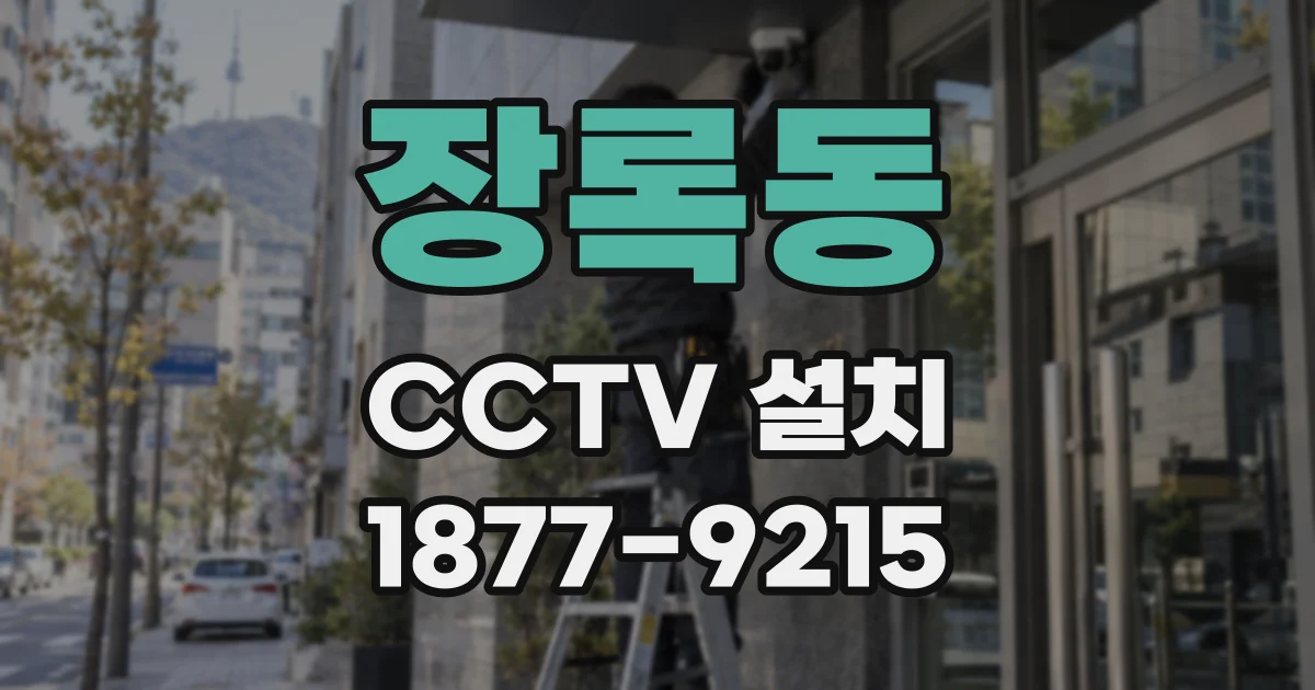 장록동 CCTV 설치