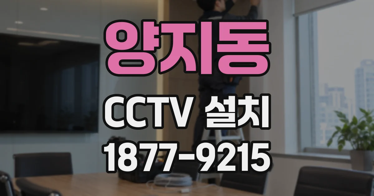 양지동 CCTV 설치