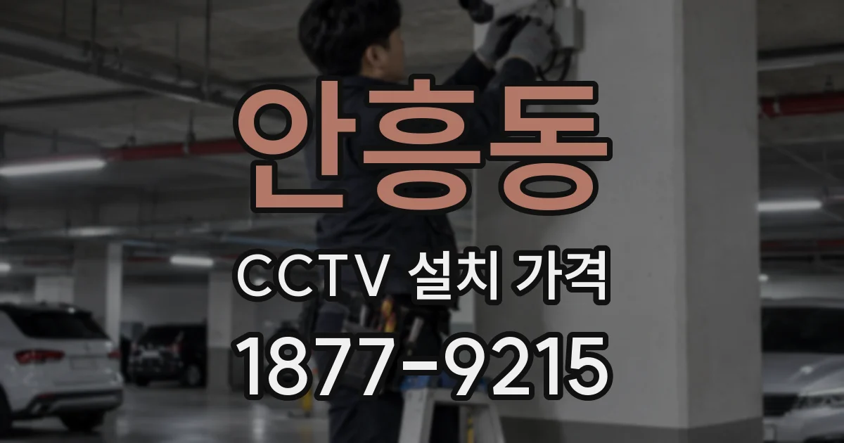 안흥동 CCTV 설치 가격