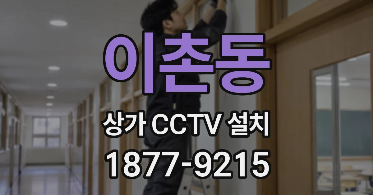 이촌동 상가 CCTV 설치
