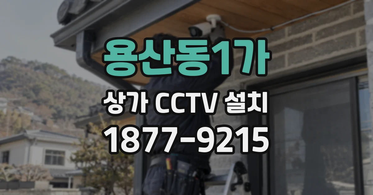 용산동1가 상가 CCTV 설치