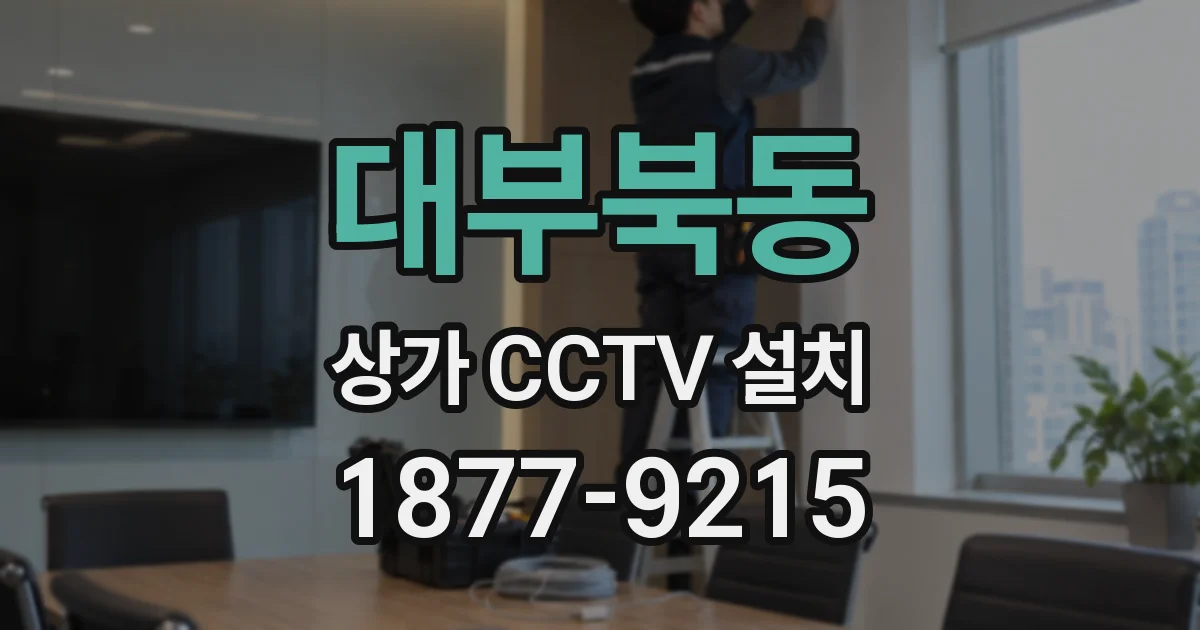 대부북동 상가 CCTV 설치