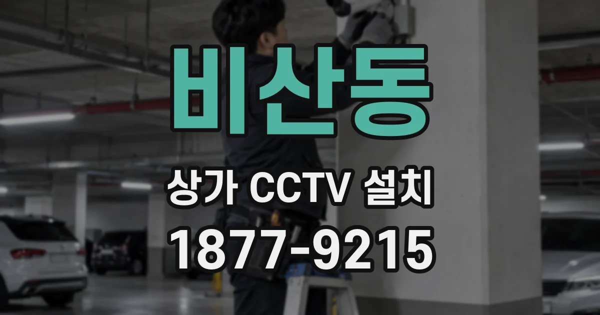 비산동 상가 CCTV 설치