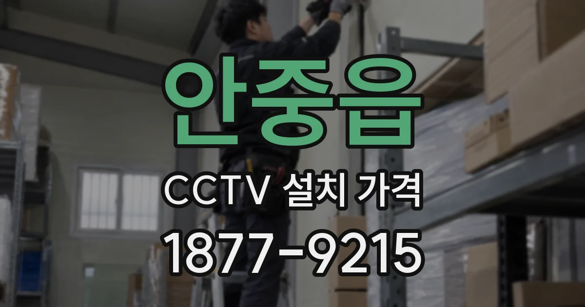 안중읍 CCTV 설치 가격