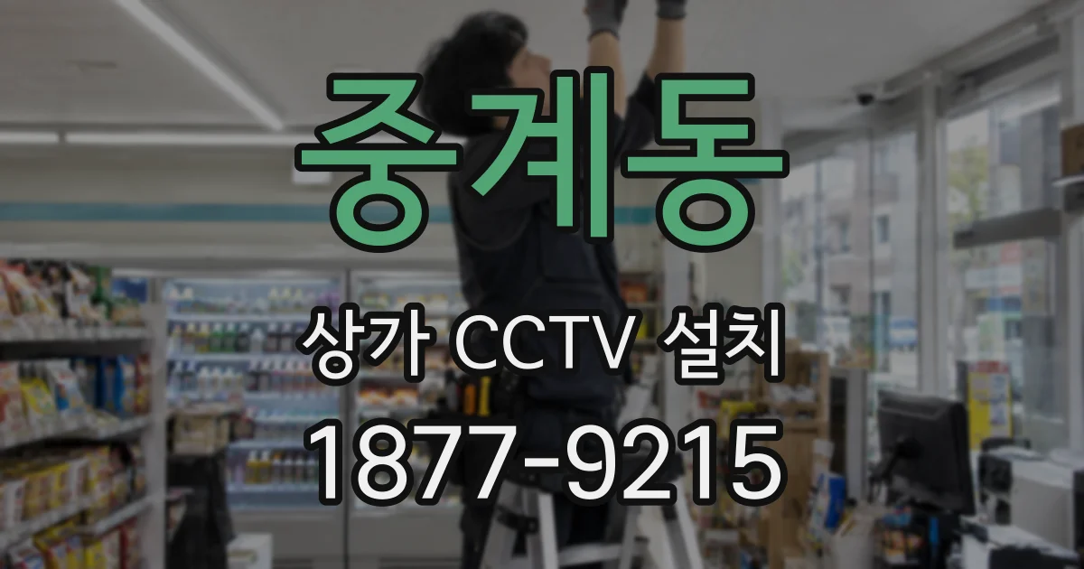중계동 상가 CCTV 설치