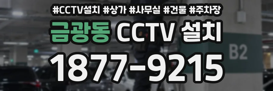 금광동 CCTV 설치